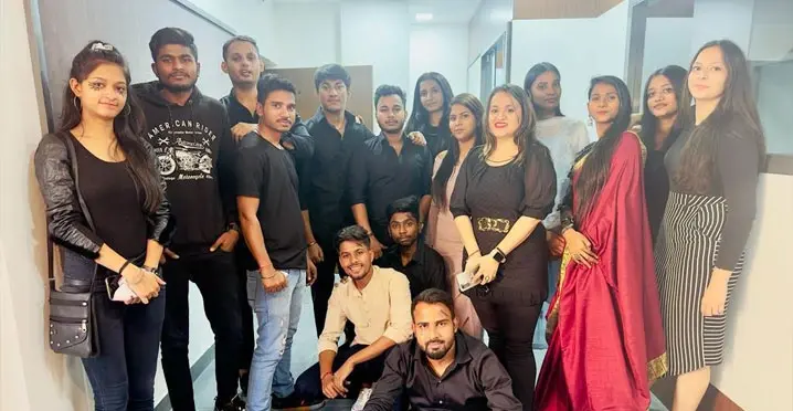 Talent show participants in full zeal at english class